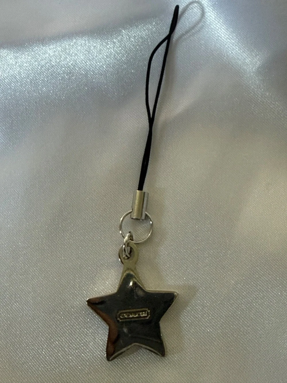 Coach Silver Crystal Star Cell Phone Lanyard or Bag Charm